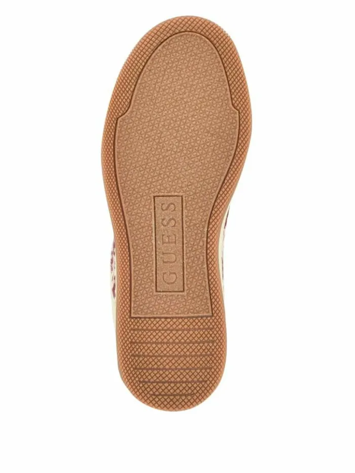Women GUESS Sneakers Invited Jacquard Low Top Medium Natural 101