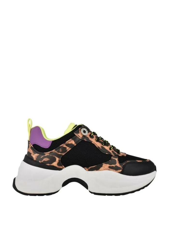 Women GUESS Sneakers Juless Chunky Sneakers Black Fabric