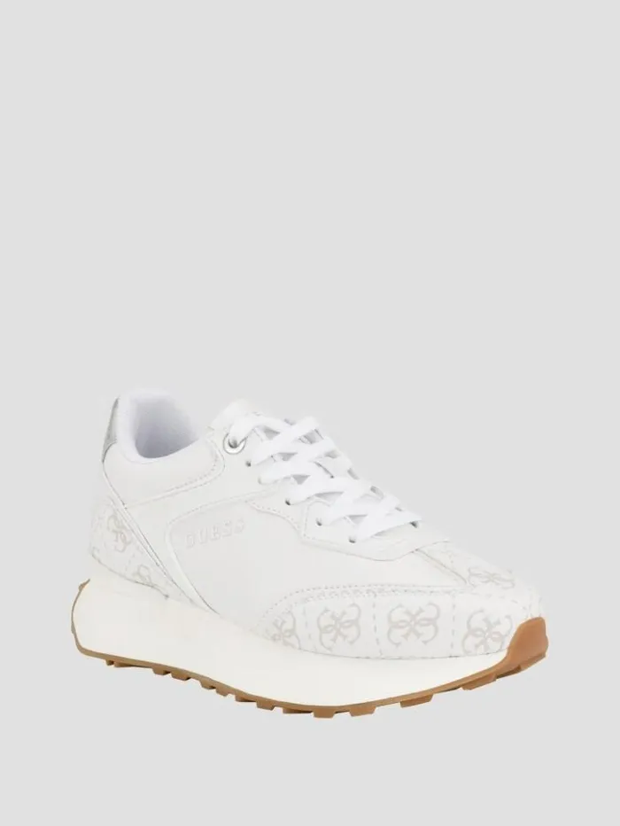 Women GUESS Sneakers Luchia Logo Pop Joggers White Logo