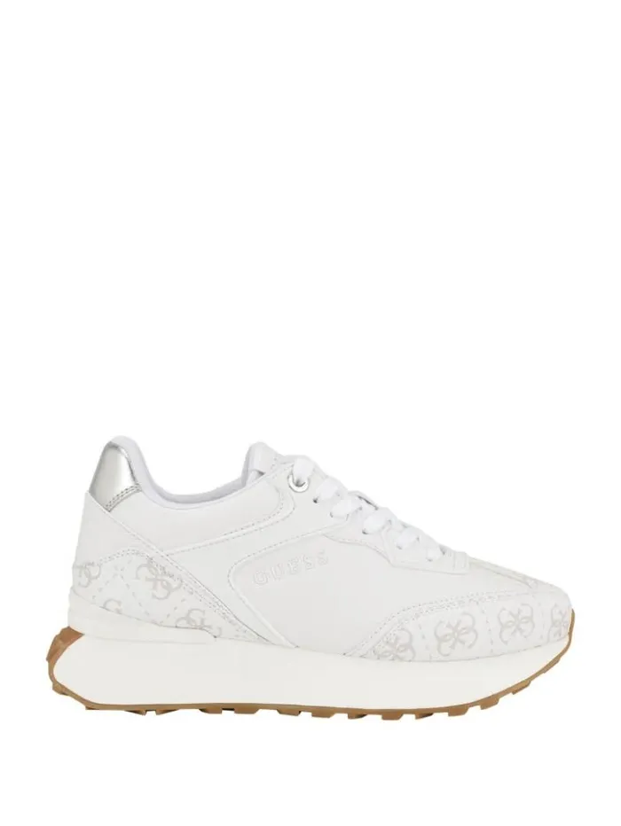 Women GUESS Sneakers Luchia Logo Pop Joggers White Logo