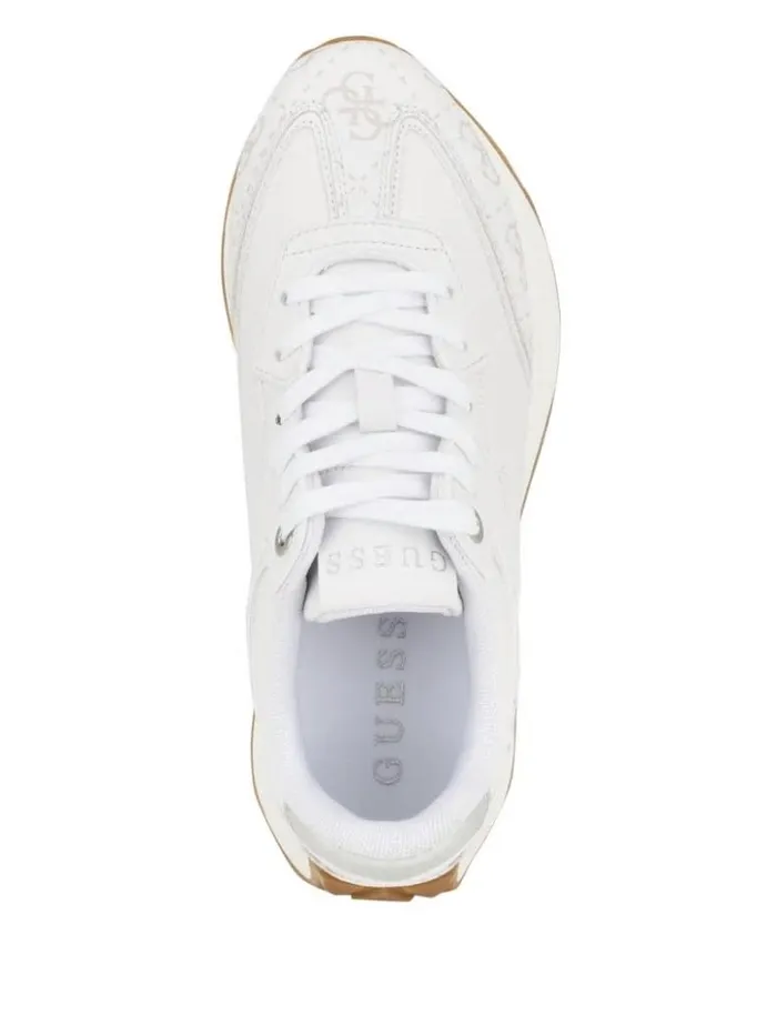Women GUESS Sneakers Luchia Logo Pop Joggers White Logo