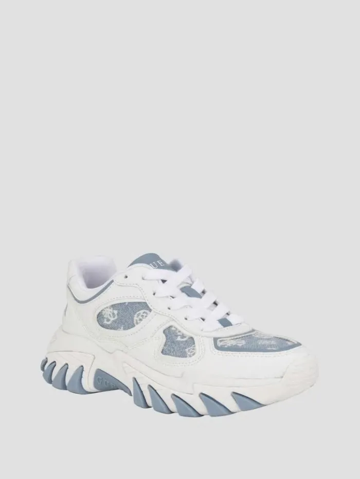 Women GUESS Sneakers Norina Peony Jogger Sneakers White