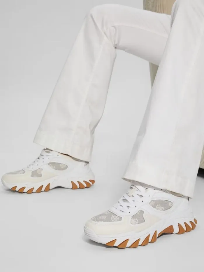 Women GUESS Sneakers Norina Peony Jogger Sneakers Wht Floral