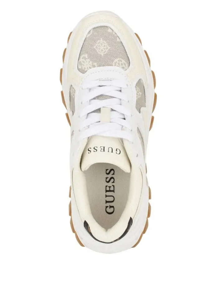 Women GUESS Sneakers Norina Peony Jogger Sneakers Wht Floral