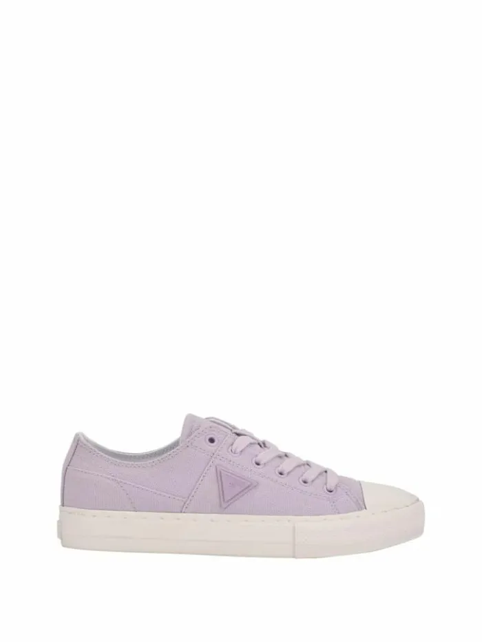 Women GUESS Sneakers Pranze LowTop Canvas Sneakers Open Purple