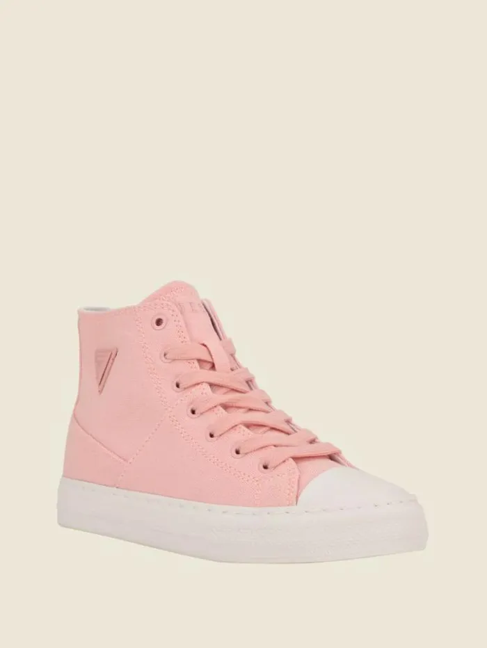 Women GUESS Sneakers Prinze HighTop Canvas Sneakers Light Pink