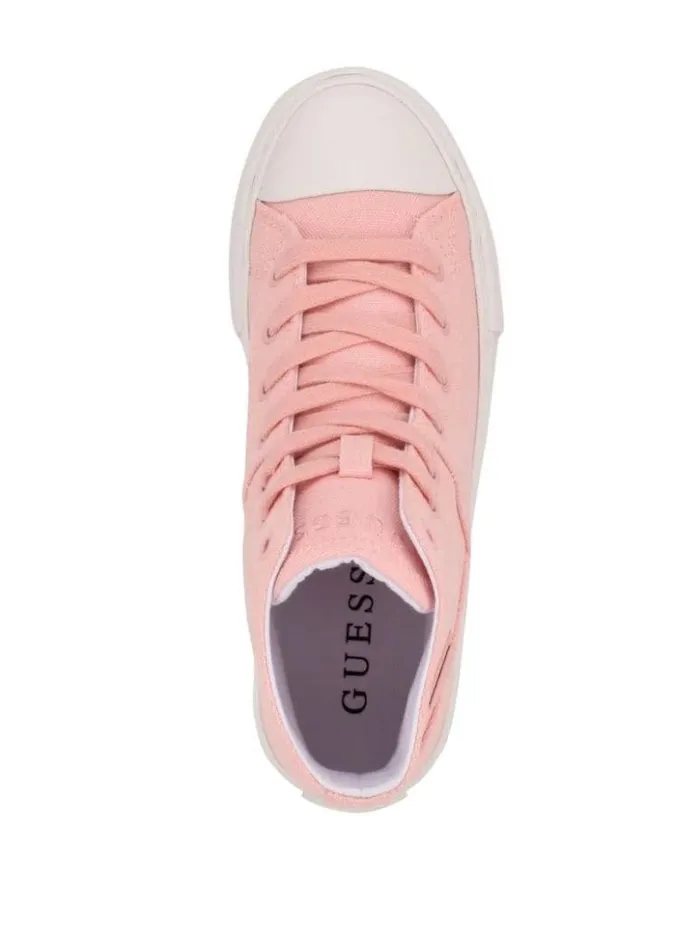 Women GUESS Sneakers Prinze HighTop Canvas Sneakers Light Pink