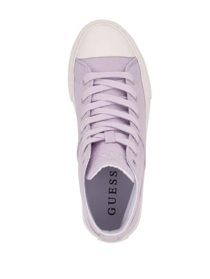 Women GUESS Sneakers Prinze HighTop Canvas Sneakers Open Purple