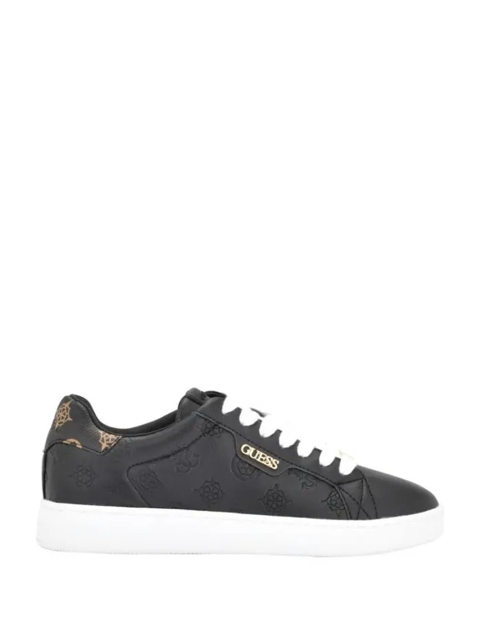 Women GUESS Sneakers Renzy Debossed Logo LowTop Sneakers Black 001