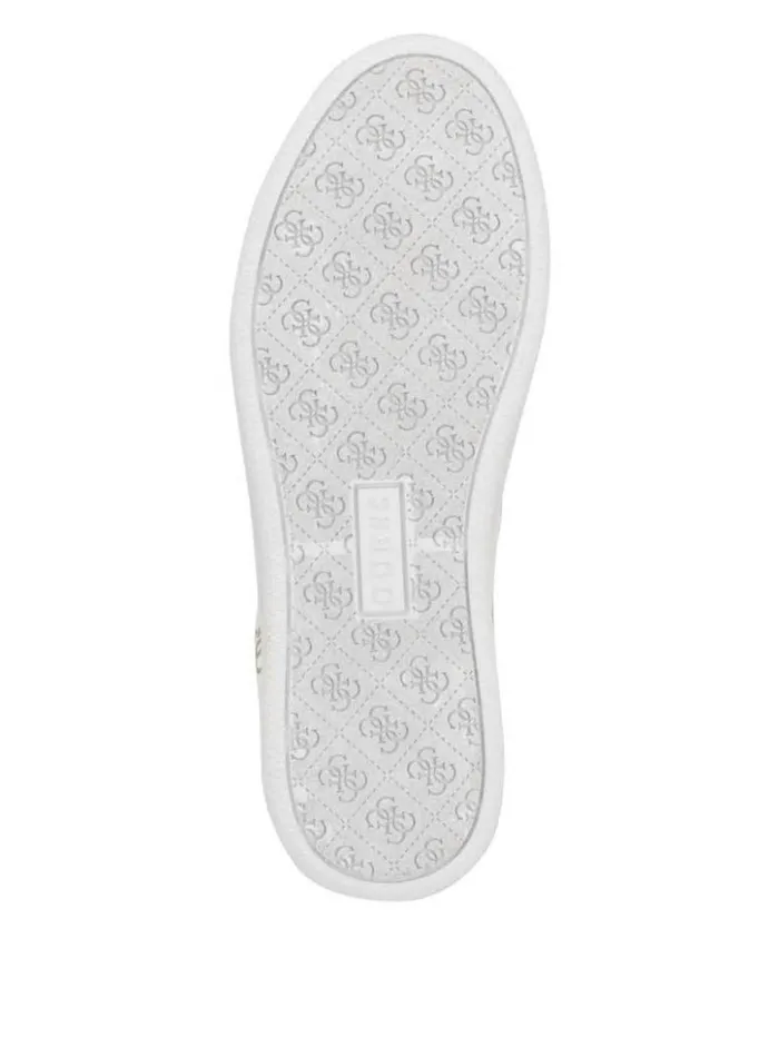 Women GUESS Sneakers Renzy Debossed Logo LowTop Sneakers Gold