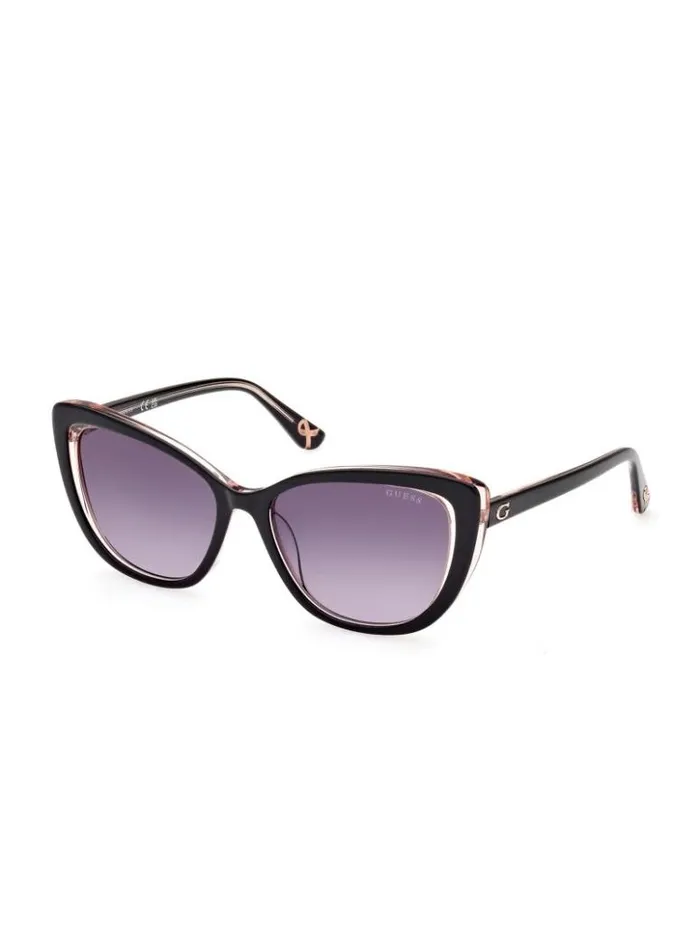 Women GUESS Sunglasses Breast Cancer Awareness Cat Eye Sunglasses Silver