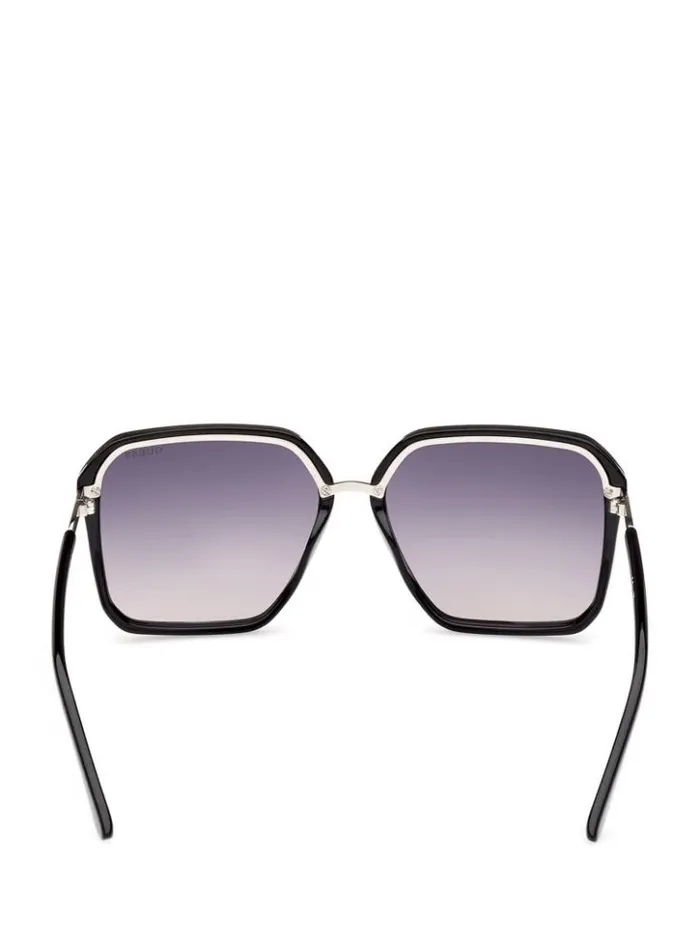 Women GUESS Sunglasses Elena Oversized Square Sunglasses Silver
