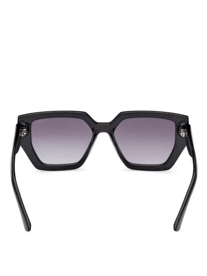 Women GUESS Sunglasses Emilia Geometric Plastic Sunglasses Silver