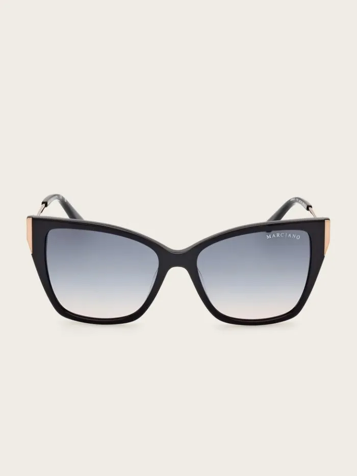 Women GUESS Sunglasses Georgina CatEye Sunglasses Black