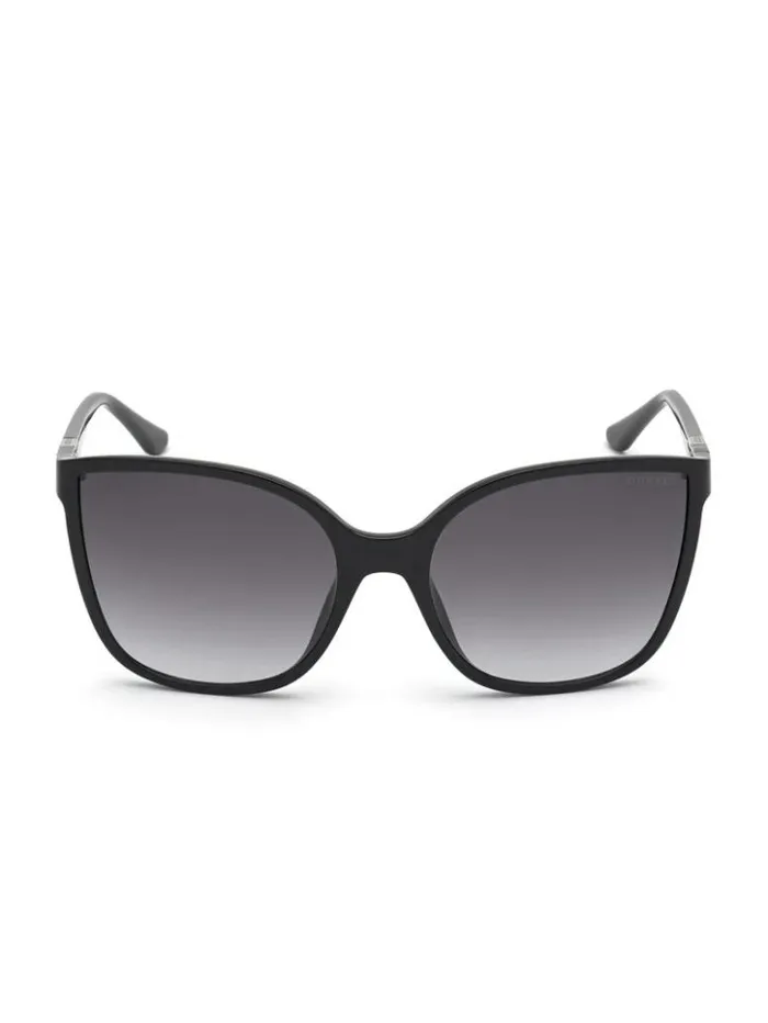 Women GUESS Sunglasses Oversized CatEye Sunglasses Silver