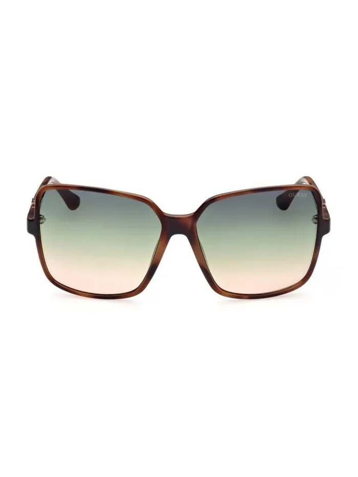 Women GUESS Sunglasses Oversized Square Logo Sunglasses 53p Tort