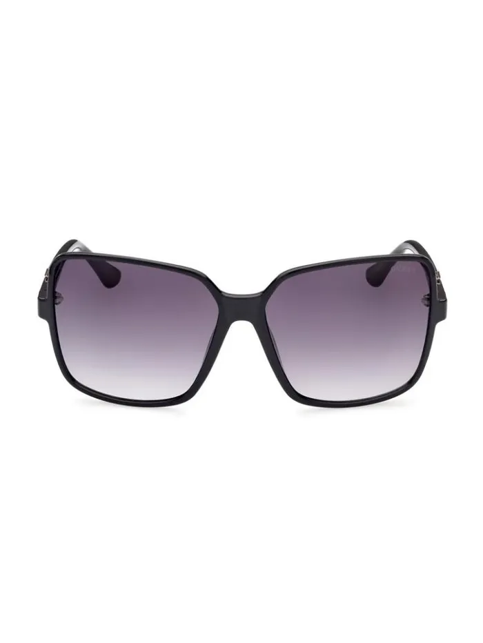 Women GUESS Sunglasses Oversized Square Logo Sunglasses Silver