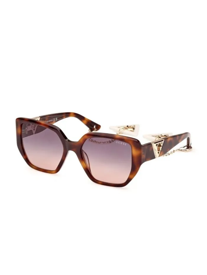 Women GUESS Sunglasses Plastic CatEye Sunglasses Tort