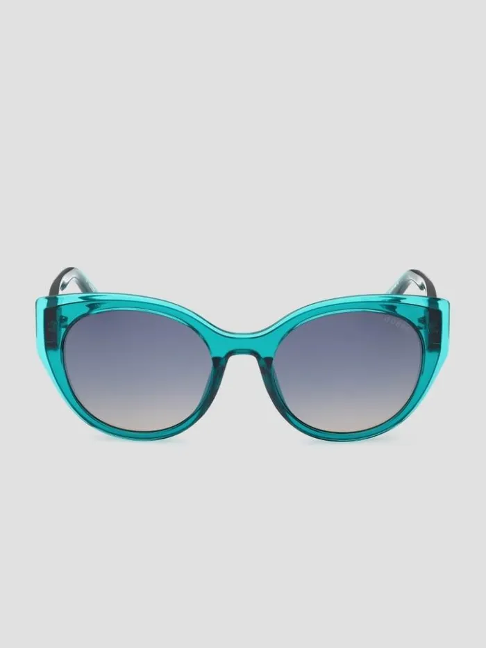 Women GUESS Sunglasses Round Lucite Sunglasses 96p Green