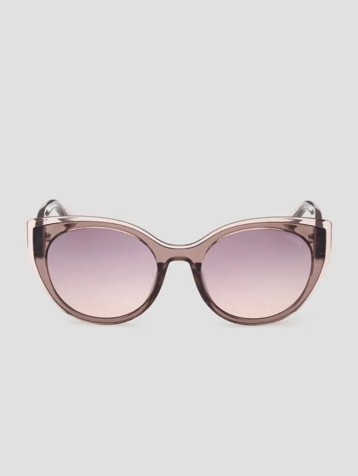Women GUESS Sunglasses Round Lucite Sunglasses Pop