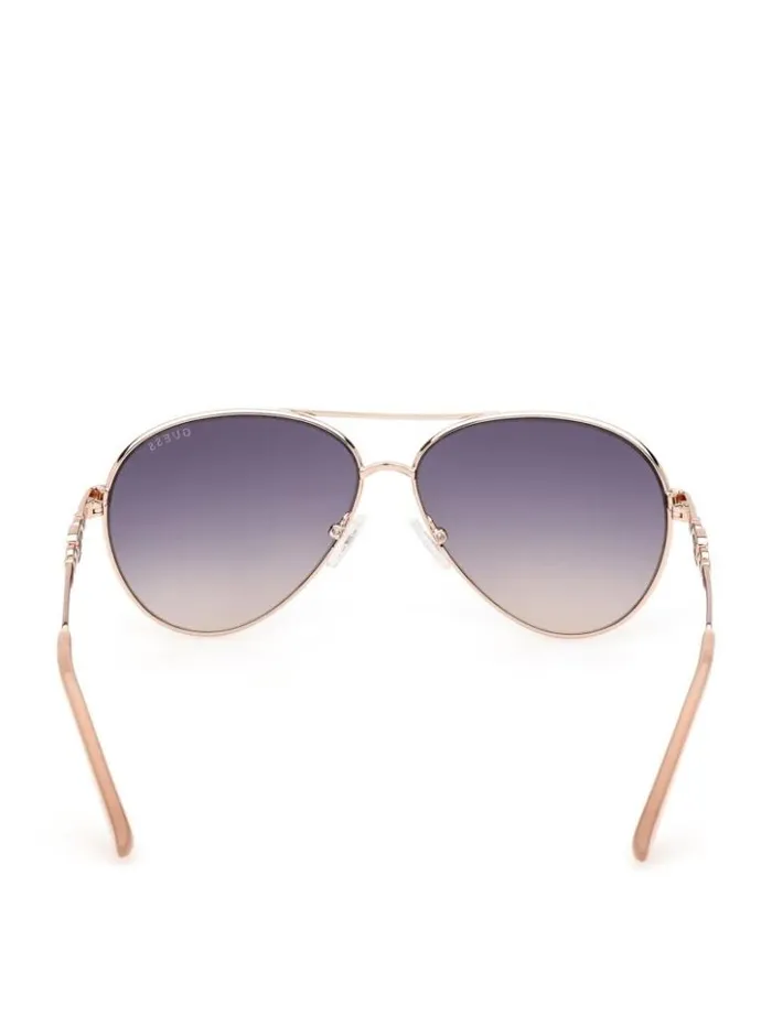 Women GUESS Sunglasses Square G Link Metal Aviator Sunglasses Shiny Rose Goldgradient Women GUESS Sunglasses Square G Link Metal Aviator Sunglasses Shiny Rose Goldgradient