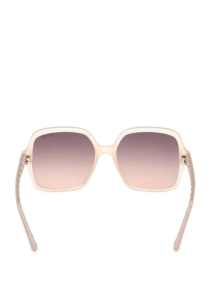 Women GUESS Sunglasses Square G Plastic Sunglasses Blush