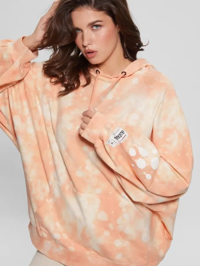 Women GUESS Sweaters and Knits Home Sweet Home Hoodie Hello Peach Multi