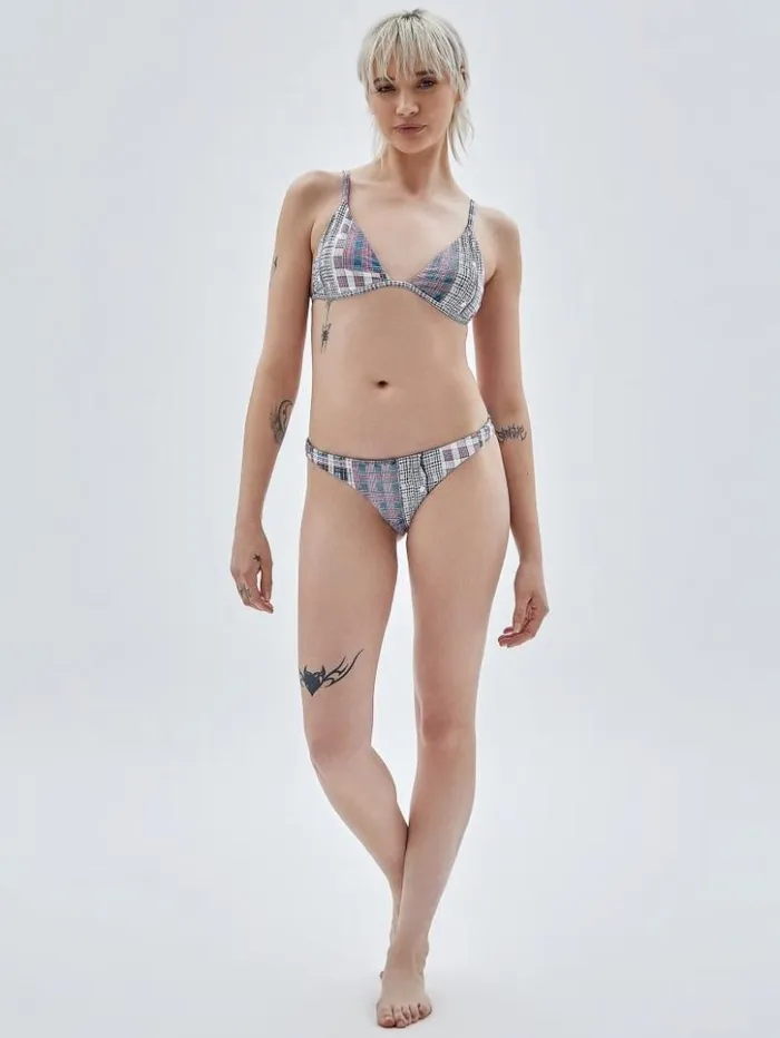 Women GUESS Swimwear GUESS Originals Plaid Bikini Bottoms Sandy Shore Multi