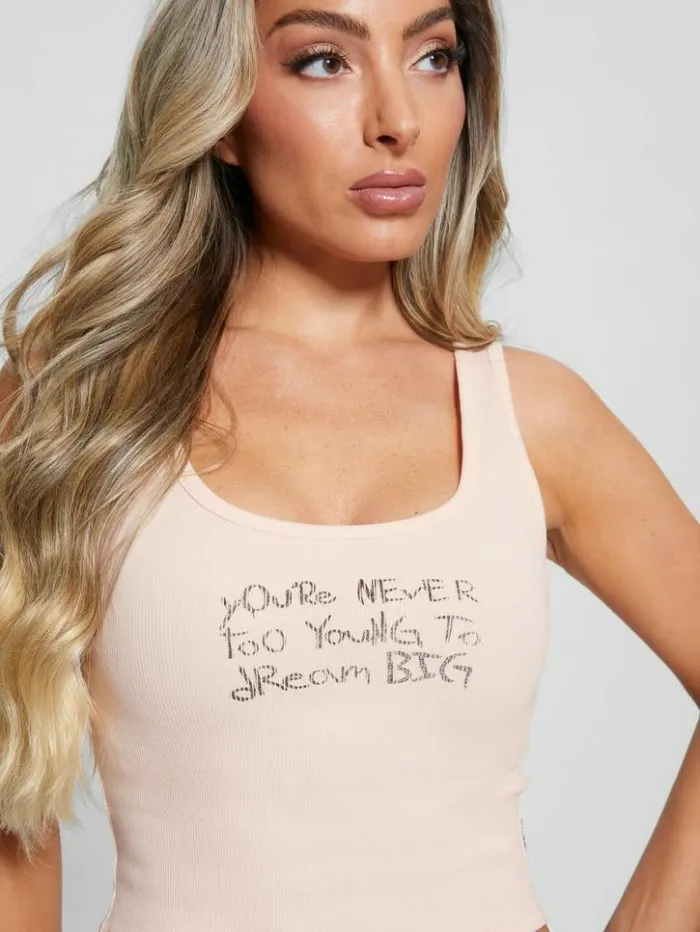 Women GUESS Tops Eco Dream Big Tank Top Blush Breeze