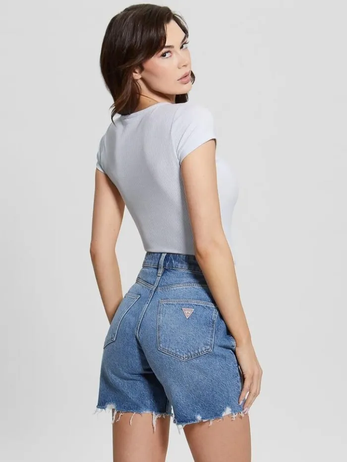Women GUESS Tops Eco Karlee Henley Tee Fresh Air