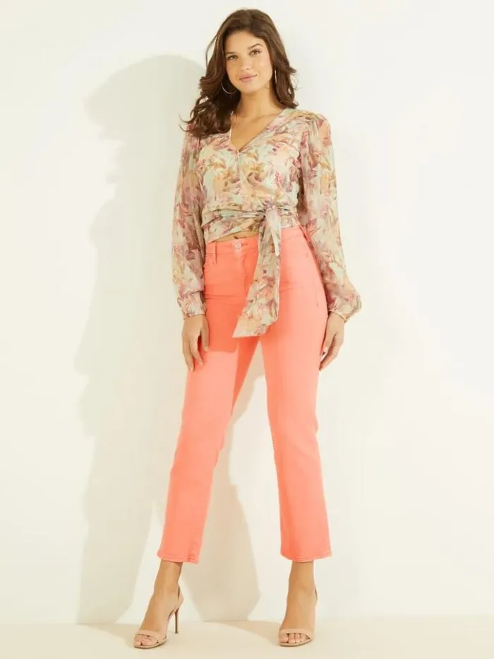 Women GUESS Tops Edwige Top Miraflores Print