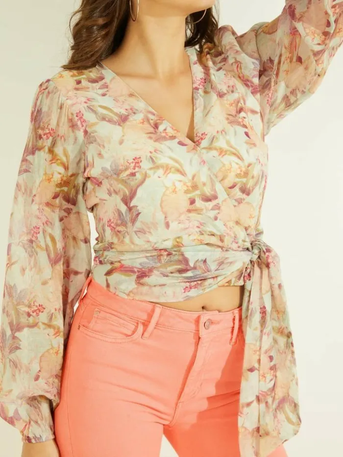 Women GUESS Tops Edwige Top Miraflores Print
