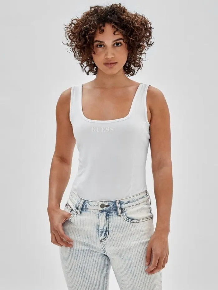Women GUESS Tops GUESS Originals Bodysuit Pure White
