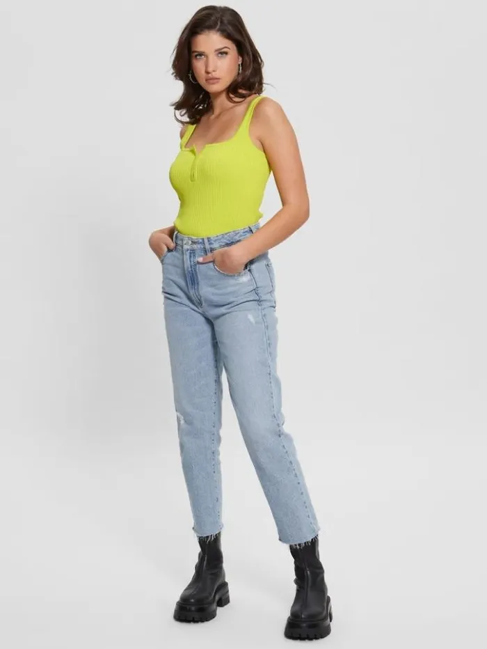 Women GUESS Tops Kaylee Hook and Eye Bodysuit Acid Bite
