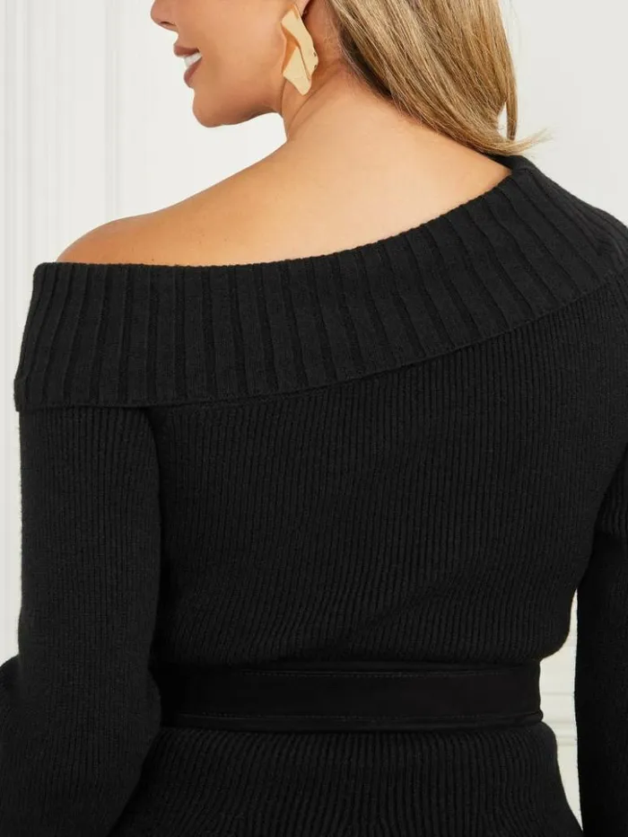 Women GUESS Tops Marisol Sweater Top Black