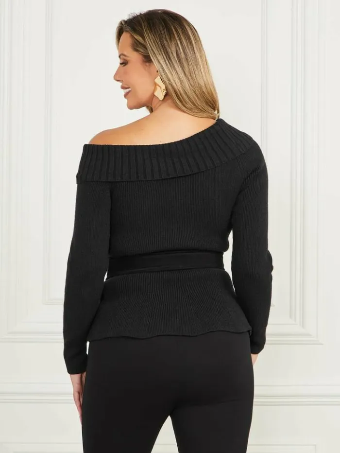 Women GUESS Tops Marisol Sweater Top Black