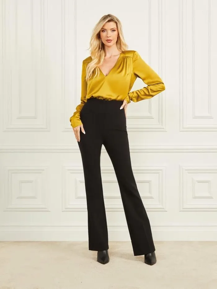 Women GUESS Tops Michelle Bodysuit Green Envy