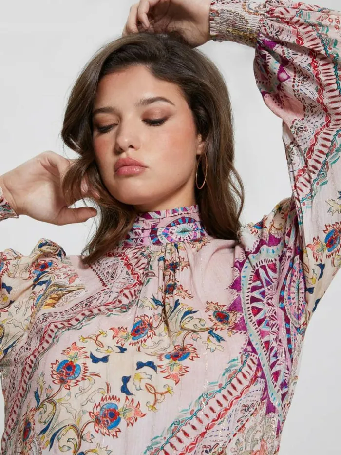 Women GUESS Tops Monique Top Carousel Print