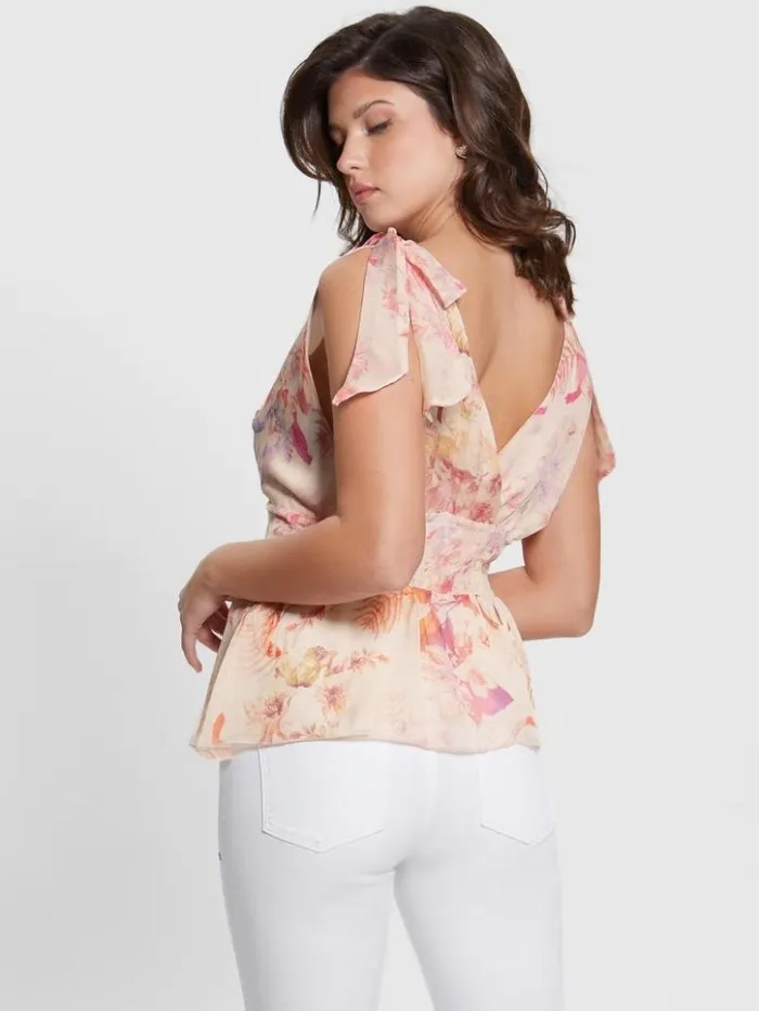 Women GUESS Tops Roxan Ruched Top Reclaimed Romance