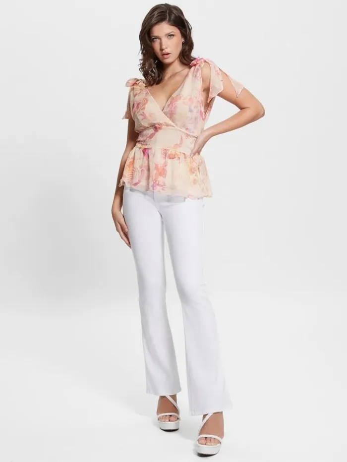 Women GUESS Tops Roxan Ruched Top Reclaimed Romance