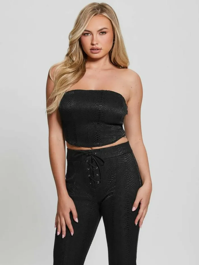 Women GUESS Tops Taylor Tube Top Black