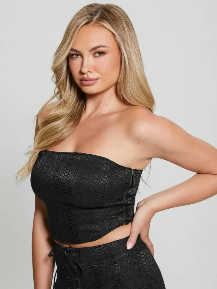 Women GUESS Tops Taylor Tube Top Black