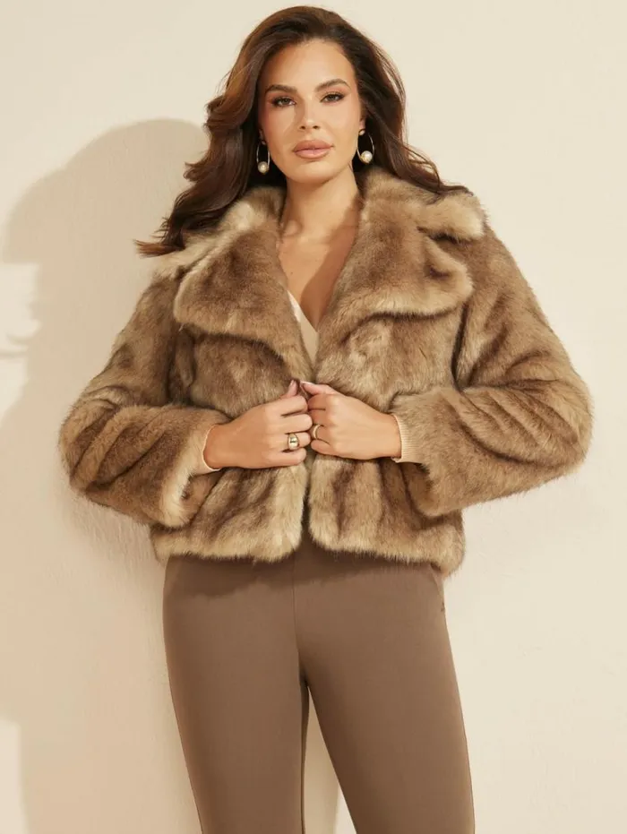 Women Gwenda FauxFur Jacket Marfa Light Multi Marciano Jackets
