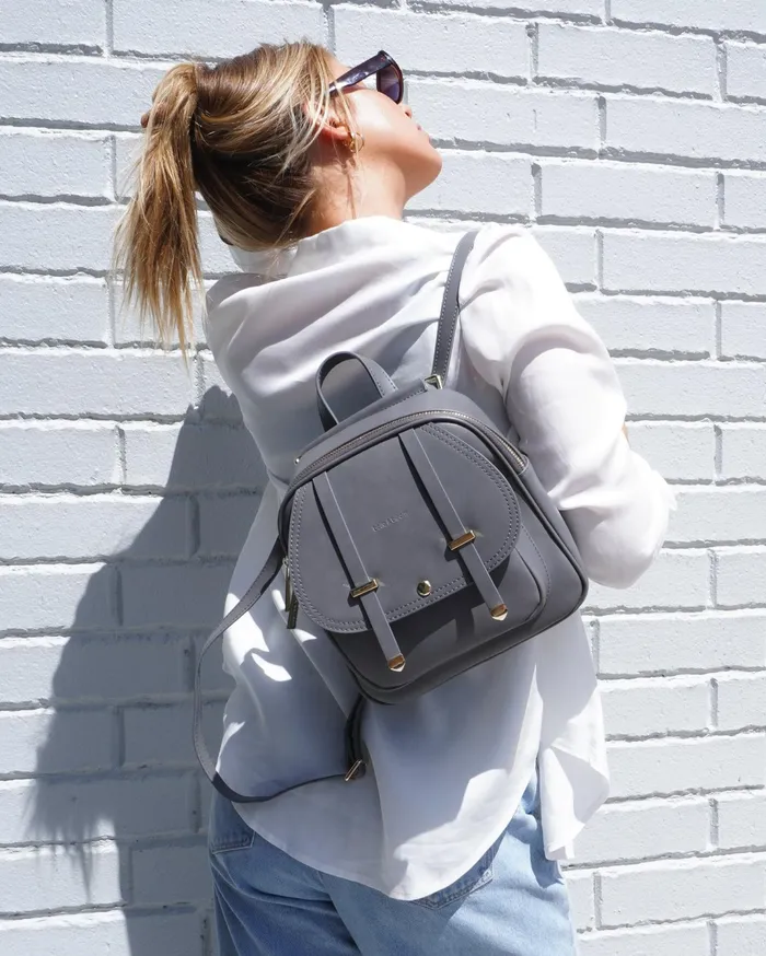 Women Handbags Belle and Bloom Camila Leather Backpack 8211 Ash