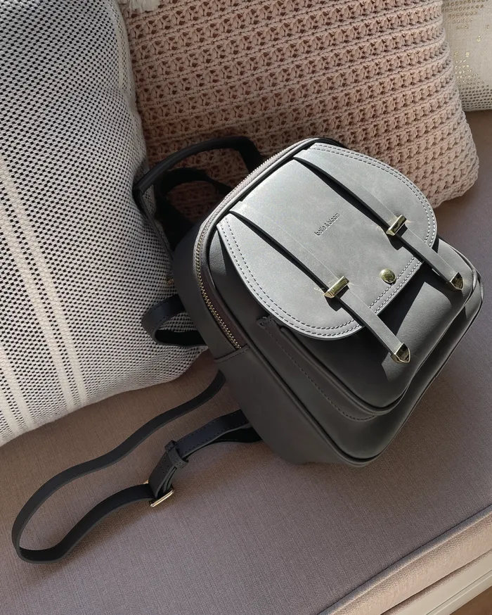 Women Handbags Belle and Bloom Camila Leather Backpack 8211 Ash