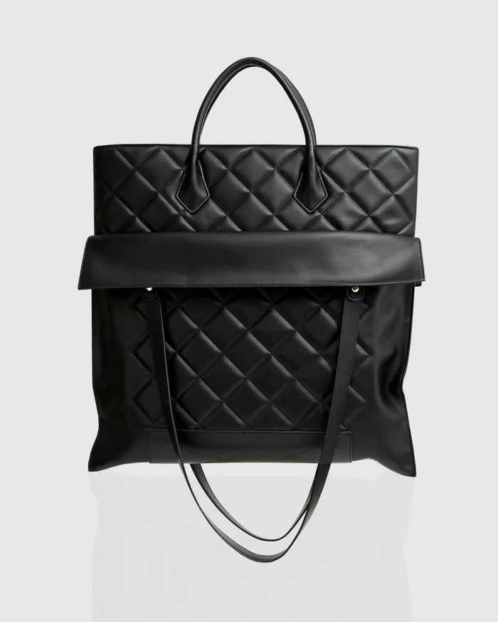Women Handbags Belle and Bloom Lost Lovers Quilted Leather Tote 8211 Black
