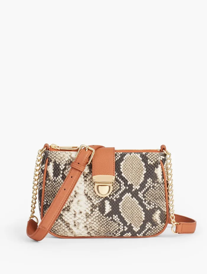 Women Handbags Talbots Embossed Crossbody Bag Ivoryblack