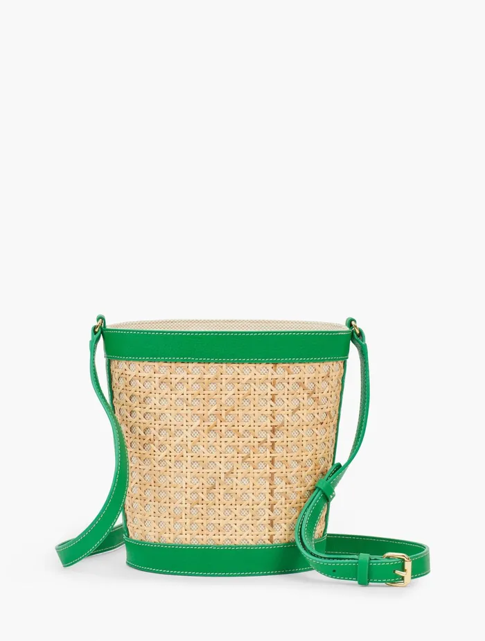 Women Handbags Talbots Rattan Basket Bag Paradise Green