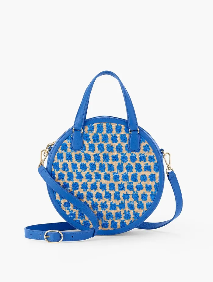 Women Handbags Talbots Round Raffia Handbag Blue