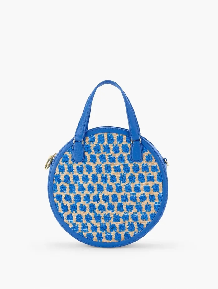 Women Handbags Talbots Round Raffia Handbag Blue